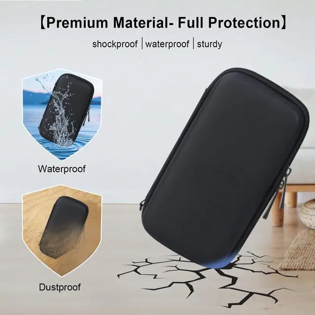 Alt view image 5 of 7 - Carrying Case for TaddToy/WELLST·G/Beijue/FAMILY POCKET/CCTU/X- JOYKIDS/GREENCREEK/Beico/KAVOYI/GuaiyeyeAP/TEBIYOU Handheld Game Console, Portable Electronic Gaming Player Bag, Black+