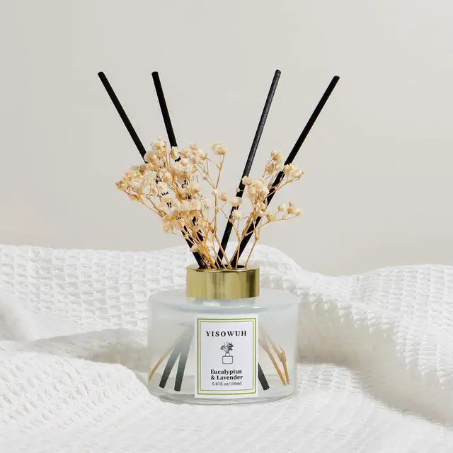Alt view image 3 of 7 - Reed Diffuser Set,5.07 fl oz (150 ml) - Eucalyptus & Lavender Oil Diffusers with 8 Reed Sticks,Home Fragrance Reed Diffuser for Bathroom Shelf Decor