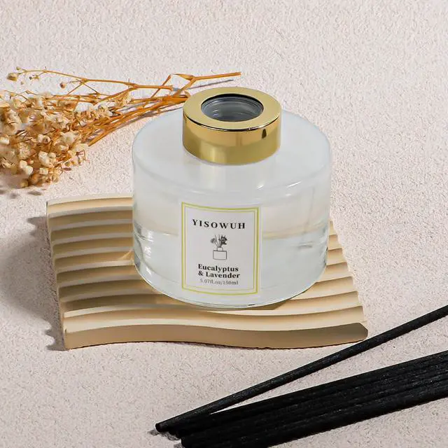Alt view image 7 of 7 - Reed Diffuser Set,5.07 fl oz (150 ml) - Eucalyptus & Lavender Oil Diffusers with 8 Reed Sticks,Home Fragrance Reed Diffuser for Bathroom Shelf Decor