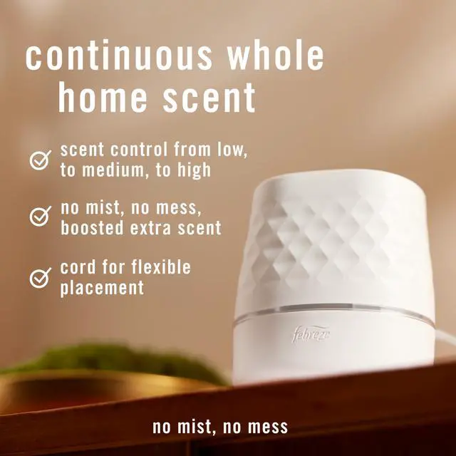 Alt view image 3 of 7 - Starter Kit, Oil Diffuser, Air Freshener Plug in, Continuous Scent Device + 1 Refresh & Energize Refill