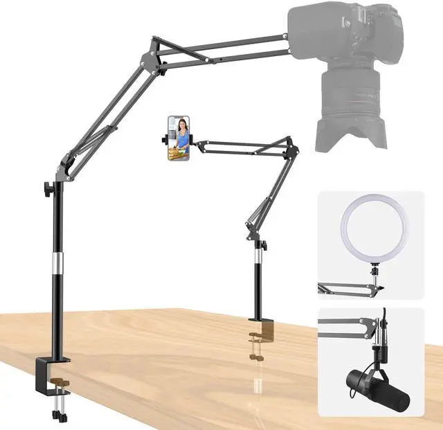 Main image of Overhead Camera Mount, Desk Camera Mount with Articulating Arm