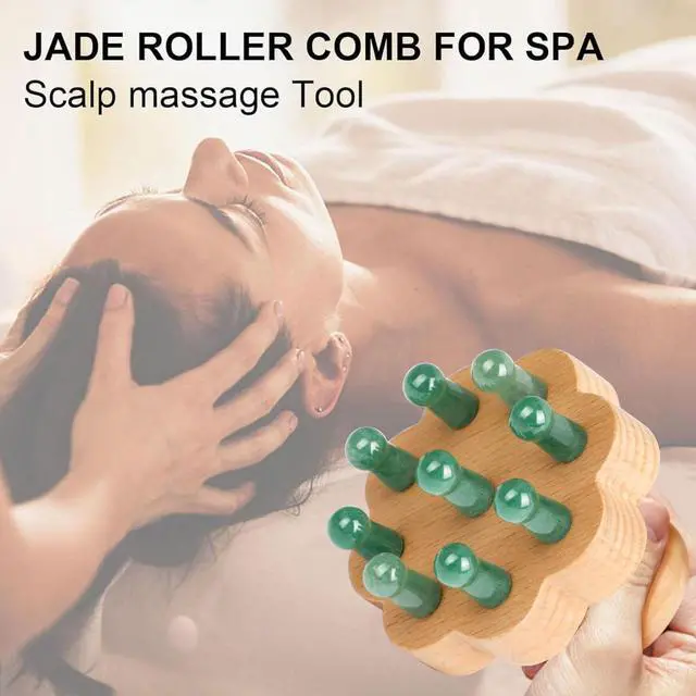 Alt view image 5 of 7 - Scalp Massager, Head Scalp Massage Comb, Jade Comb for Head Stress Relax, Massage Tool for Relieve Headaches
