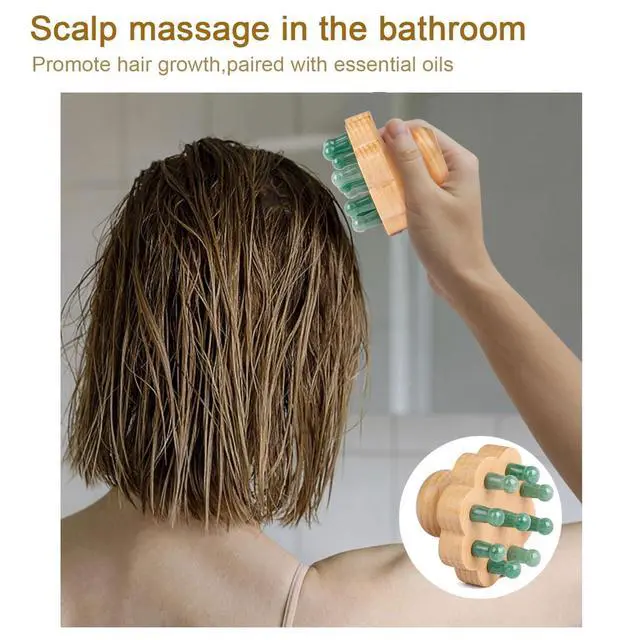 Alt view image 7 of 7 - Scalp Massager, Head Scalp Massage Comb, Jade Comb for Head Stress Relax, Massage Tool for Relieve Headaches