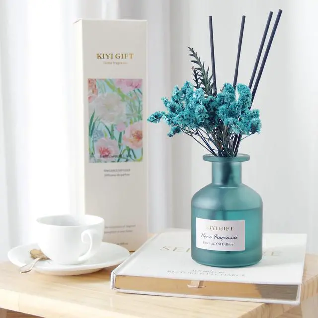 Alt view image 2 of 7 - Reed Diffuser Set,Scent Diffuser with Sticks, Home Fragrance, Reed Diffuser for Bathroom, Shelf Decor, 4.06oz Bellflower