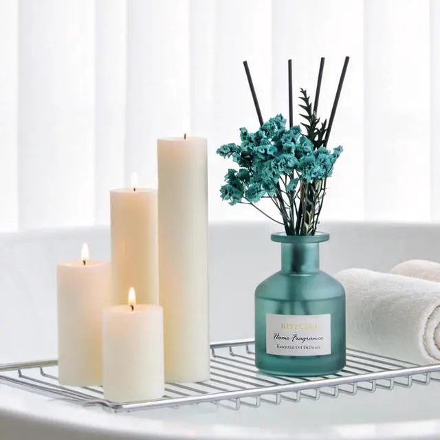 Alt view image 4 of 7 - Reed Diffuser Set,Scent Diffuser with Sticks, Home Fragrance, Reed Diffuser for Bathroom, Shelf Decor, 4.06oz Bellflower