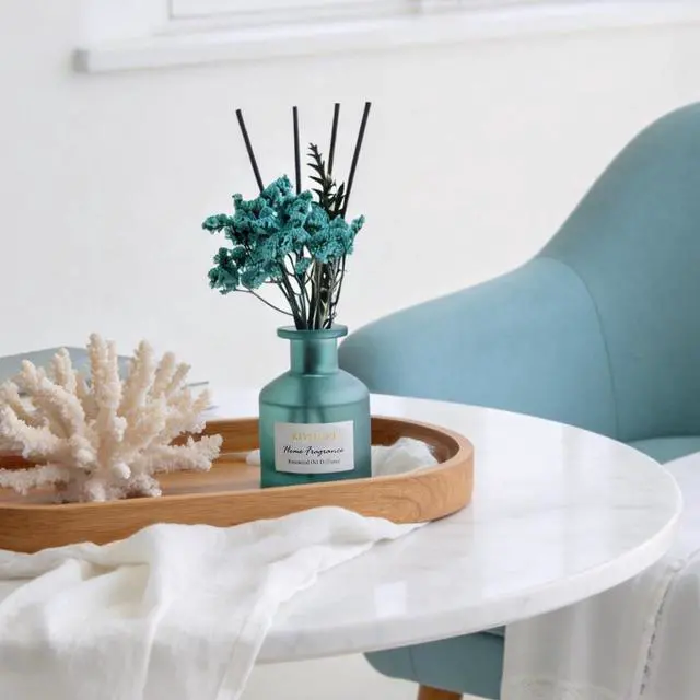 Alt view image 6 of 7 - Reed Diffuser Set,Scent Diffuser with Sticks, Home Fragrance, Reed Diffuser for Bathroom, Shelf Decor, 4.06oz Bellflower