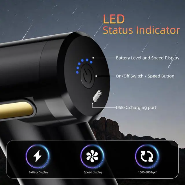 Alt view image 6 of 7 - Massage Gun, Electric Massager, Suitable for Whole Body to Relieve Fatigue, Replaceable Massage Head Impact Massager, The Best Choice for Gift Giving (Black-720)