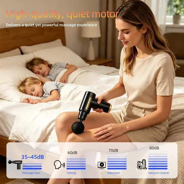 Alt view image 5 of 7 - Massage Gun, Electric Massager, Suitable for Whole Body to Relieve Fatigue, Replaceable Massage Head Impact Massager, The Best Choice for Gift Giving (Black-720)