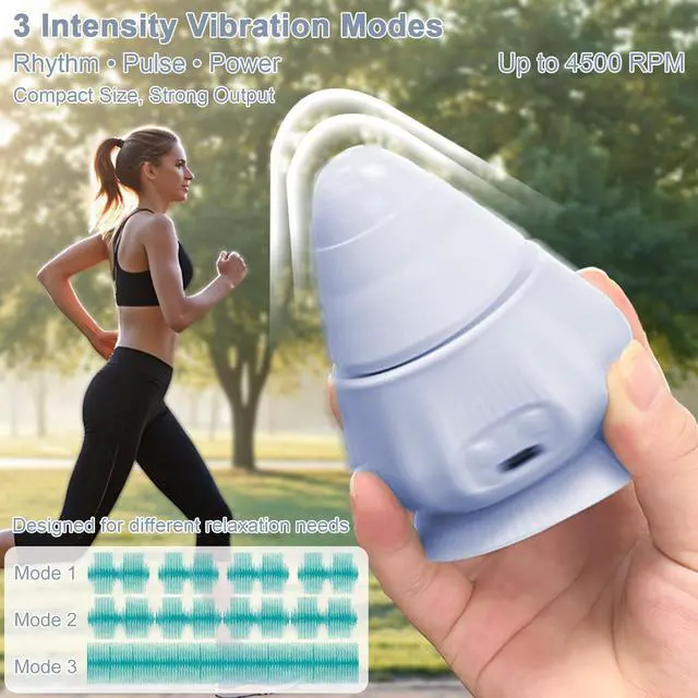 Alt view image 4 of 7 - Mini Hands-Free Muscle Massager with Heat & Vibration, Compact Deep Tissue Trigger Point Recovery Massager with Suction Base for Back, Shoulders, Arms, Legs & Feet