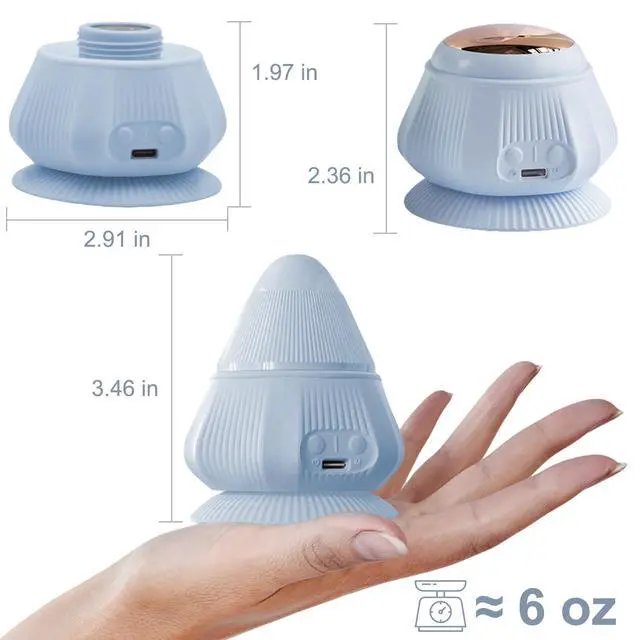Alt view image 7 of 7 - Mini Hands-Free Muscle Massager with Heat & Vibration, Compact Deep Tissue Trigger Point Recovery Massager with Suction Base for Back, Shoulders, Arms, Legs & Feet