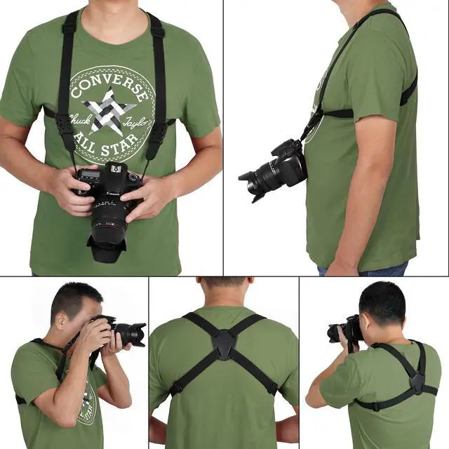 Alt view image 2 of 6 - Camera Strap, Cross Shoulder Straps, Quick Release Chest Harness
