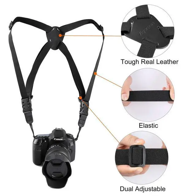 Alt view image 4 of 6 - Camera Strap, Cross Shoulder Straps, Quick Release Chest Harness