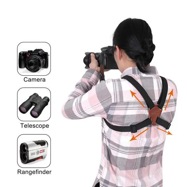 Alt view image 2 of 7 - Camera Strap, Cross Shoulder Straps, Quick Release Chest Harness