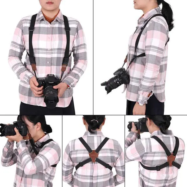 Alt view image 5 of 7 - Camera Strap, Cross Shoulder Straps, Quick Release Chest Harness