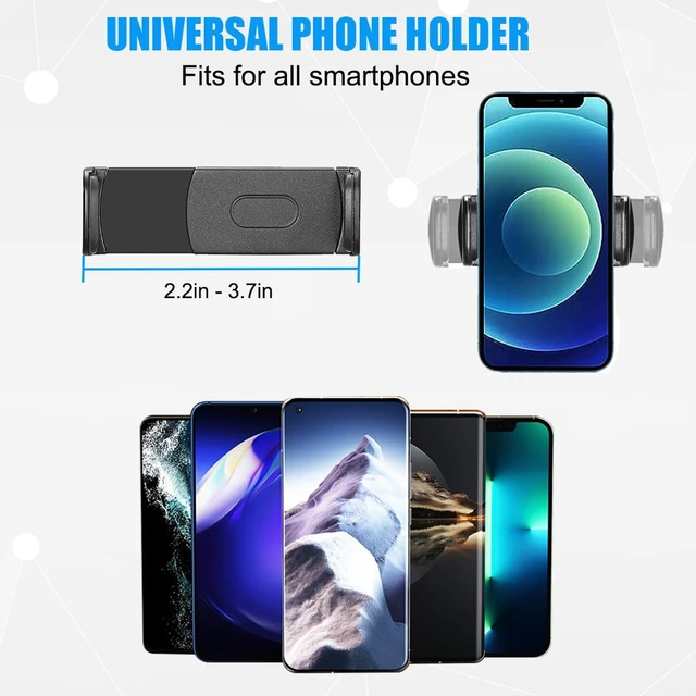 Alt view image 5 of 7 - Mic Stand Phone Holder, Aluminum Alloy Clamp Flexible Gooseneck Arm Phone Holder for Microphone Stand Ring Light Tripod Pole Tube Rod Desk Table, for iPhone, Samsung Galaxy, and Any Smartphones