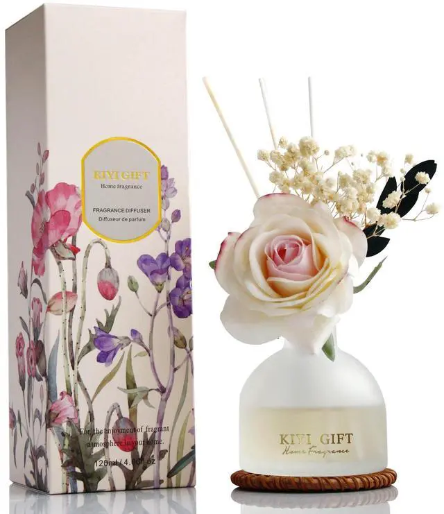 Main image of Reed Diffuser Set, 4.06 oz Scent Diffuser with 6 Sticks,Home Fragrance,Reed Diffuser for Bathroom Shelf Decor Crisp Linen