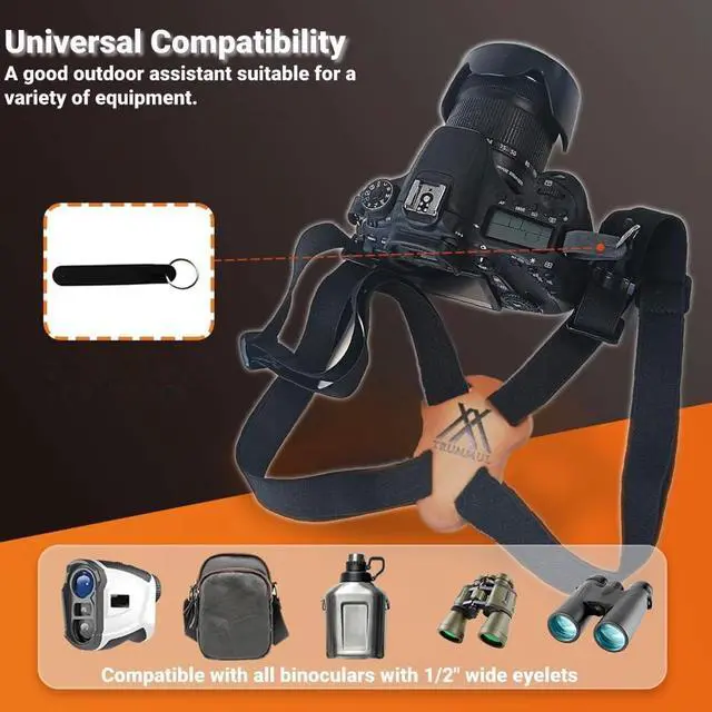 Alt view image 3 of 7 - Binocular Harness Strap Best Chest Harness Strap for Hunters Photographers and Golfers Upgraded Version(Black)