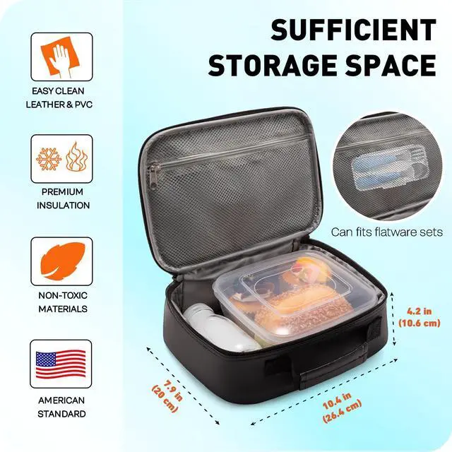 Alt view image 2 of 7 - Kids Lunch Box for Boys,Game Console Insulated Lunch Bag for Kids,Leather Lunchbox for Boys,Waterproof Leakproof Portable Fits Most Bento Boxes