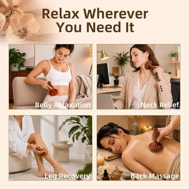 Alt view image 6 of 7 - Meridian Massage Brush for Belly, 29-Teeth Brass Head Massage Tool