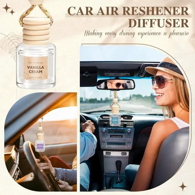 Alt view image 7 of 7 - 4 Pack Car Air Freshener, Natural Essential Oil Freshener Diffuser