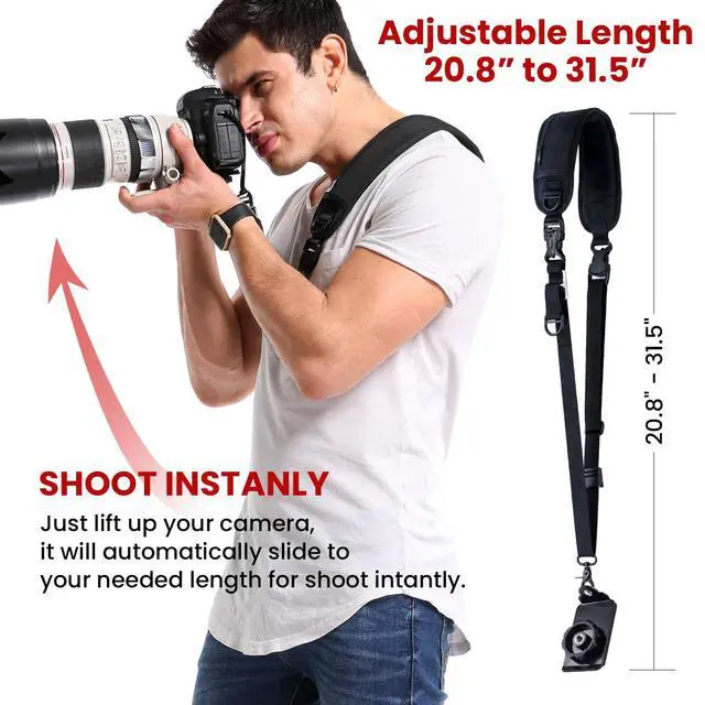Alt view image 6 of 6 - Rapid Camera Neck Strap with Quick Release and Safety Tether