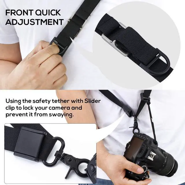 Alt view image 4 of 6 - Camera Neck Strap with Quick Release and Safety Tether