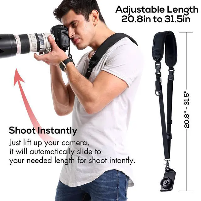 Alt view image 5 of 6 - Camera Neck Strap with Quick Release and Safety Tether