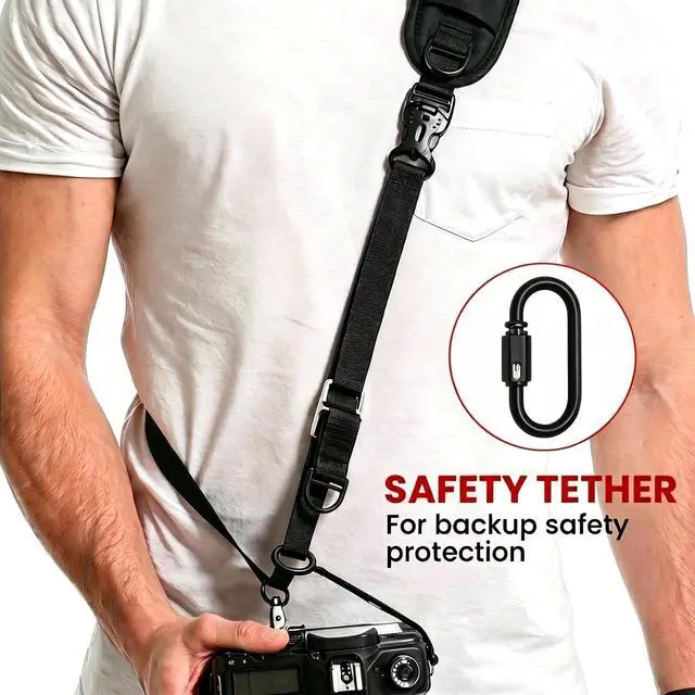 Alt view image 6 of 6 - Camera Neck Strap with Quick Release and Safety Tether