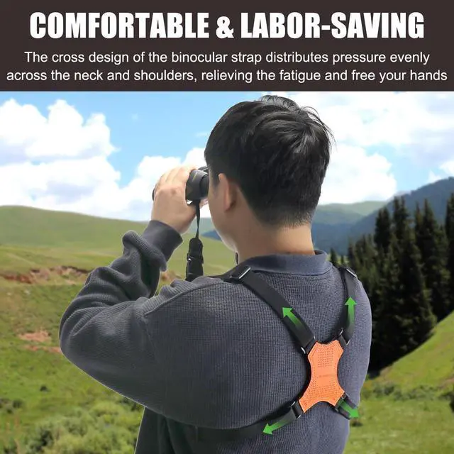 Alt view image 3 of 7 - Binocular Harness Strap, X-shaped Adjustable Bino Chest Strap