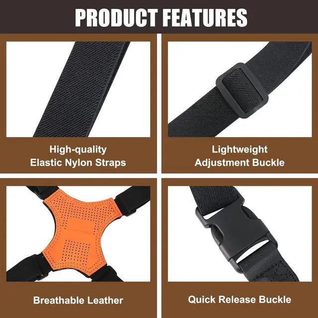 Alt view image 6 of 7 - Binocular Harness Strap, X-shaped Adjustable Bino Chest Strap