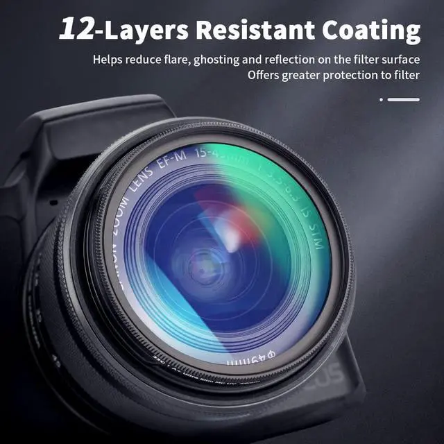 Alt view image 5 of 6 - 77mm UV Filter for Canon EOS 5D Mark IV + EF 24-105mm/24-70mm Kit Lens