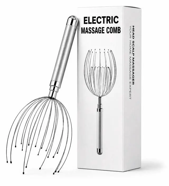 Main image of Head Massager Scalp, Electric Scalp Massager with 20 Metal Fingers Head Scratcher & Hair Massage Tool, Waterproof Head Massage for Stress Relief, Stocking Stuffers Gift for Women & Men