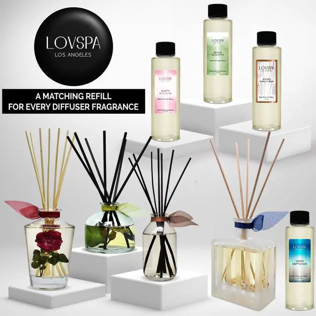 Alt view image 5 of 7 - Reed Diffuser Set - Smoked Vanilla Scented Diffuser with Sticks
