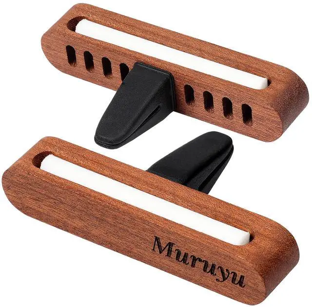 Main image of 2-Pack Sapele Wood Car Vent Diffuser