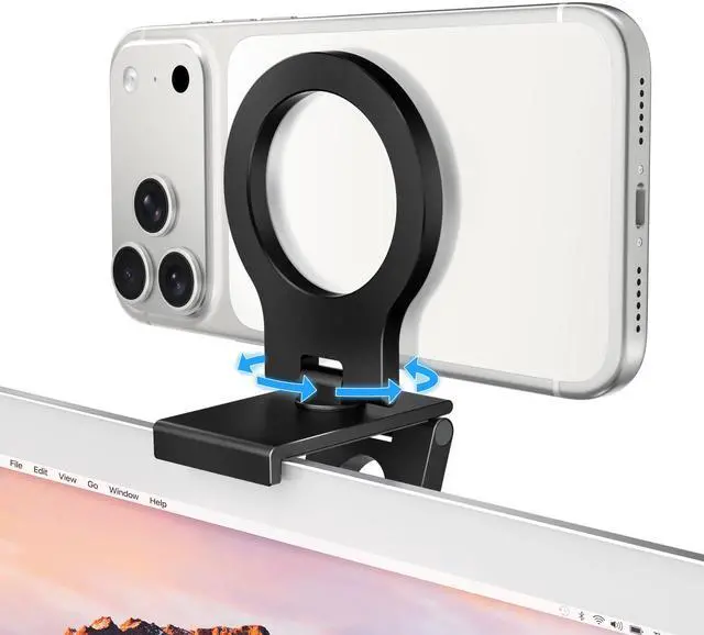 Main image of 360° Continuity Camera iPhone Webcam Mount for iMac&Desktop Monitor