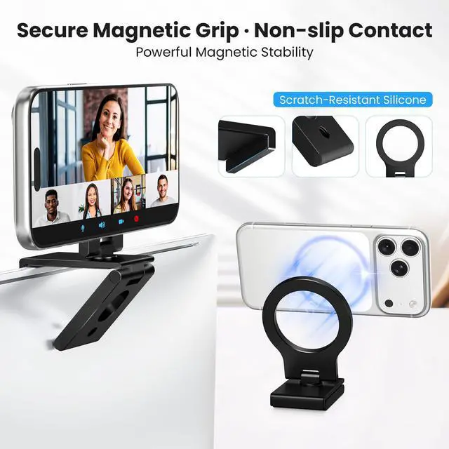 Alt view image 3 of 7 - 360° Continuity Camera iPhone Webcam Mount for iMac&Desktop Monitor