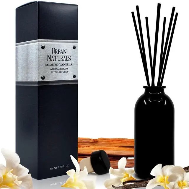 Main image of Reed Diffuser Set, Smoked Vanilla - Bathroom Shelf Décor