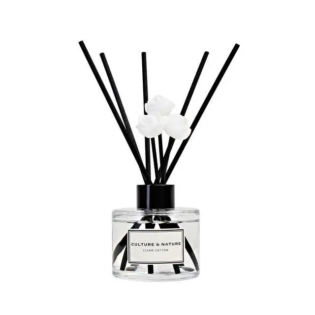 Alt view image 2 of 2 - Reed Diffuser Set 4oz (120ml) Clean Cotton Scented Diffuser with Sticks Home Fragrance Reed Diffuser for Bathroom Shelf Decor