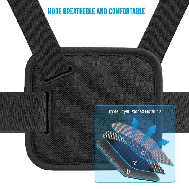 Alt view image 3 of 7 - Chest Mount Strap Harness Chesty for GoPro Hero 13 12 11 10 9 8