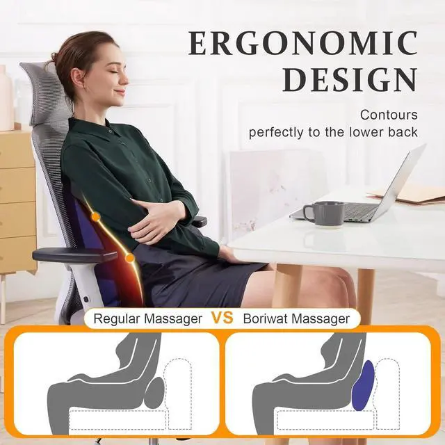 Alt view image 3 of 7 - Shiatsu Neck and Back Massager with Heat, Neck and Shoulder Massagers, Deep Tissue Kneading Massage Pillow for Lower Back, Shoulder, Leg Muscle Pain Relief, Relax Christmas Gift for Woman Man Dad Mom