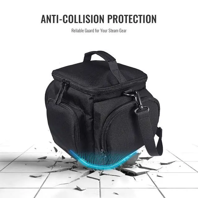 Alt view image 5 of 7 - Carrying Case for Steam Machine with Detachable Shoulder Strap,Large Capacity, Travel Bag Multiple Storage Pockets for Steam Controllers, Games, Cables, Portable Hard Disk and Other Accessories