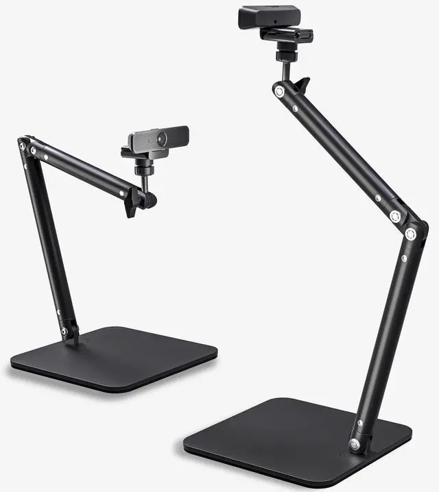Main image of Webcam Camera Stand, Phone Mount, Sturdy Desk Mount for Webcam C922 C930e C920S C920 C615 C960 C920x BRIO 4K, Phone Mount, Right Light with 1/4" Thread