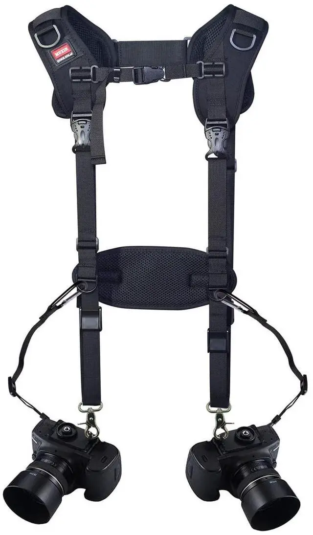 Main image of BATTER MUXIN Camera Strap Double Shoulder Camera Strap Harness Quick Release Adjustable Dual Camera Tether Strap and Safety Tether for DSLR SLR Camera