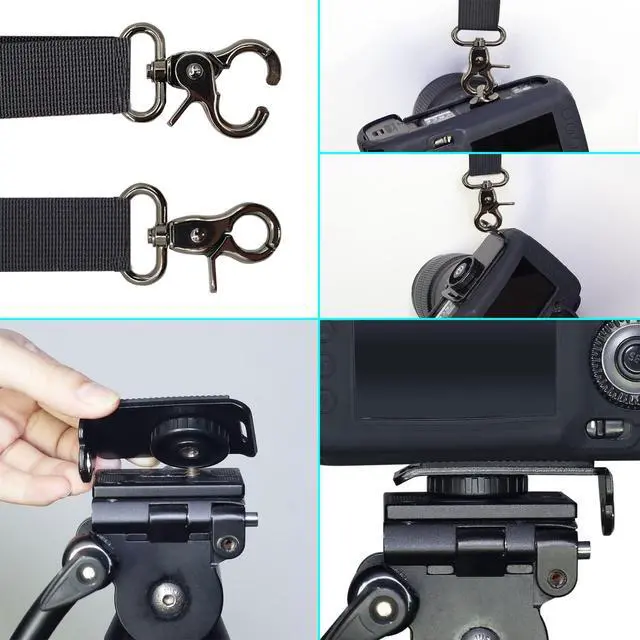 Alt view image 6 of 6 - BATTER MUXIN Camera Strap Double Shoulder Camera Strap Harness Quick Release Adjustable Dual Camera Tether Strap and Safety Tether for DSLR SLR Camera