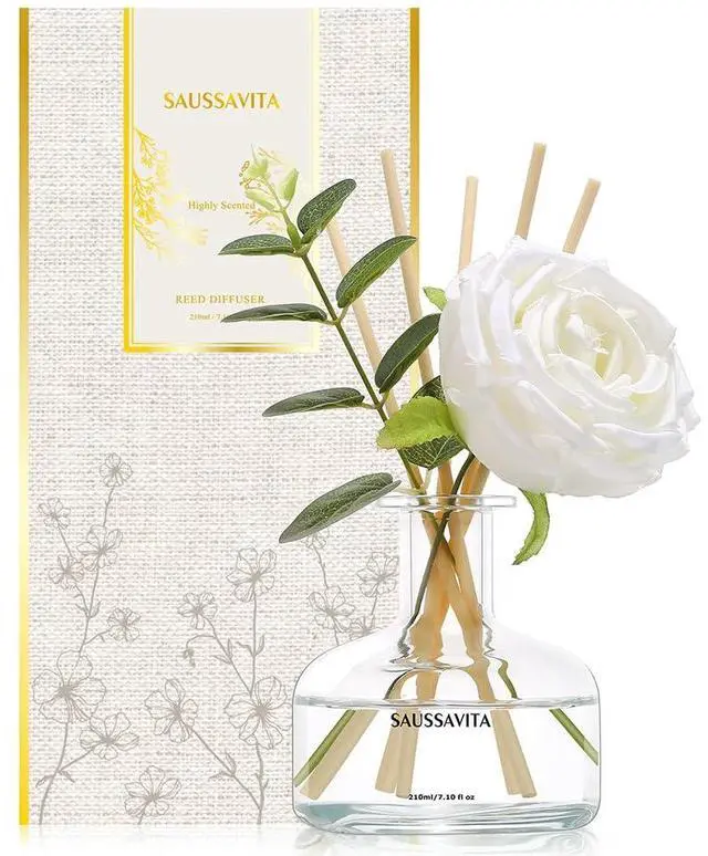 Main image of Reed Diffusers Set, 7.10 oz Flower Scented Diffuser with 7 Sticks, Long Lasting Home Fragrance for 120 Days, Perfect for Bathroom, Shelf Decor, Air Fresheners
