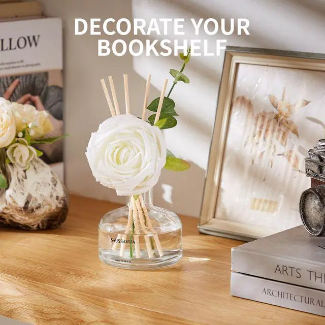 Alt view image 5 of 7 - Reed Diffusers Set, 7.10 oz Flower Scented Diffuser with 7 Sticks, Long Lasting Home Fragrance for 120 Days, Perfect for Bathroom, Shelf Decor, Air Fresheners