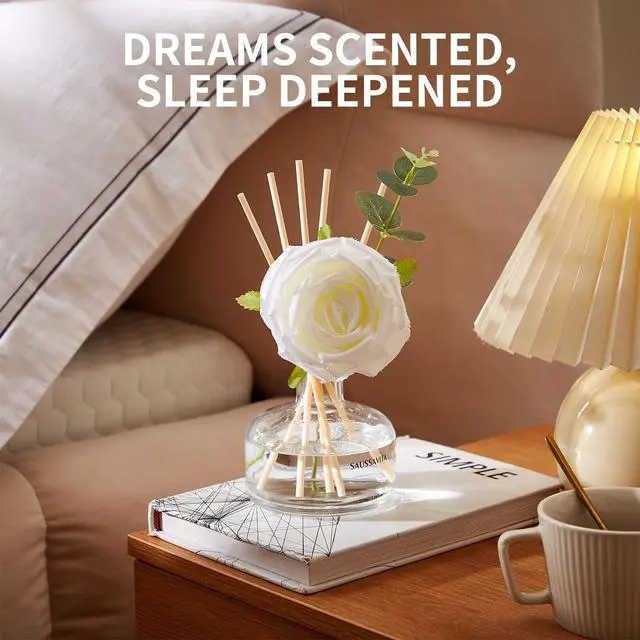 Alt view image 6 of 7 - Reed Diffusers Set, 7.10 oz Flower Scented Diffuser with 7 Sticks, Long Lasting Home Fragrance for 120 Days, Perfect for Bathroom, Shelf Decor, Air Fresheners