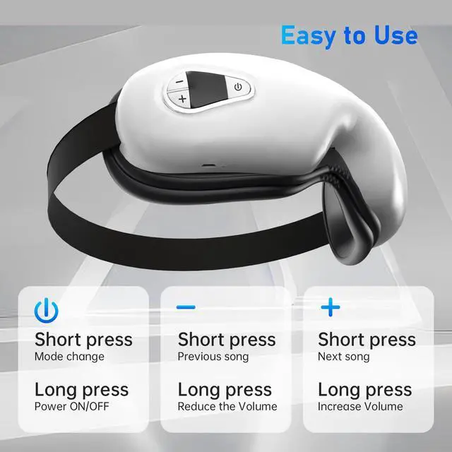 Alt view image 6 of 7 - Eye Massager with Heat and Music. Heated Eye Massage for Migraines.Father's Day Birthday Gifts for Mom Dad Women Men Her Him.Eye Mask Massage.Face Massager Mask