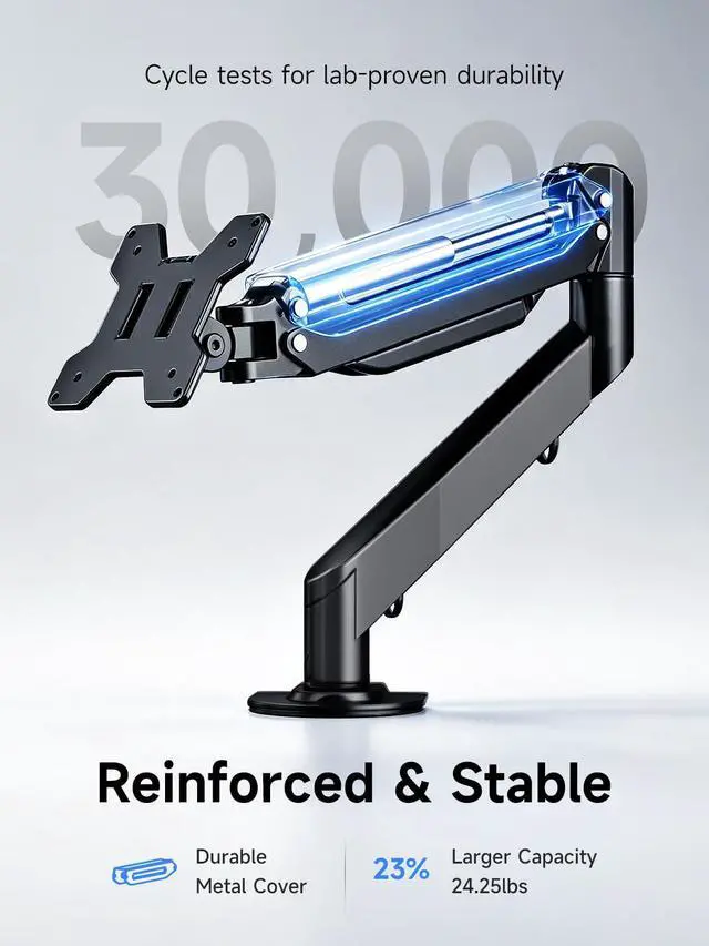 Alt view image 6 of 7 - Single Monitor Arm Fully Adjustable for 17-34-35 Inch Screens
