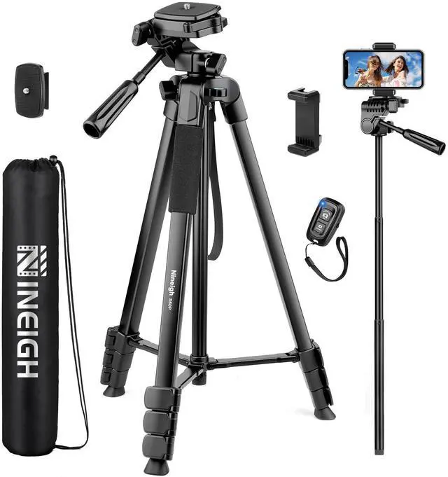 Main image of Phone Tripod, Tall Tripod Selfie Stick with Remote, 83 Tripod